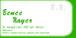 bence mayer business card